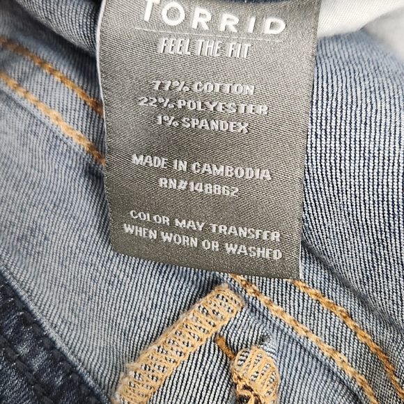 Torrid Luxe Slim Boot Dark Wash Stretch Denim Jeans. 24 Tall - Picture 11 of 12